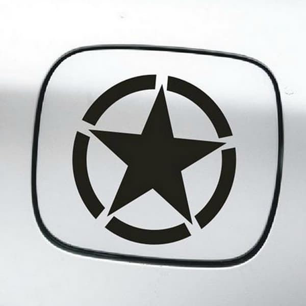 Reflekterande Pentagram Bränsletank Bildekal, Stjärna Bildekal, 4x