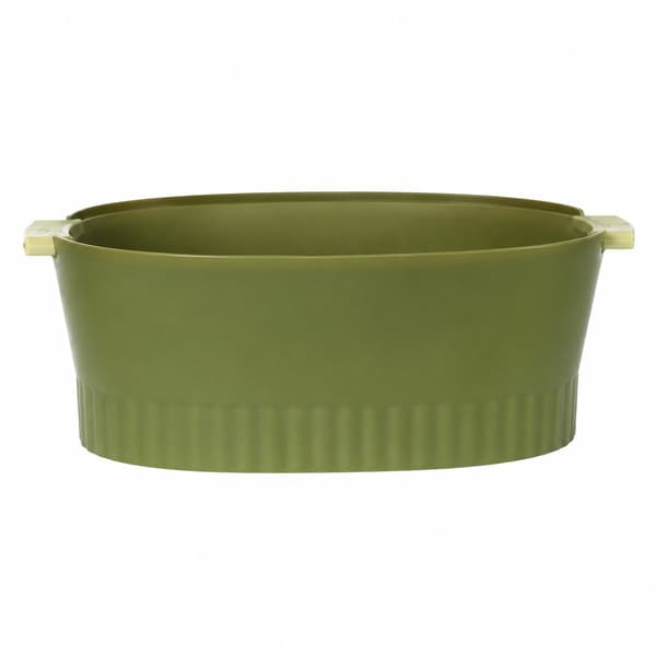 Plastic Colander Set, Green Large, Double Layer Detachable, Increased Deepened Capacity for Kitchen