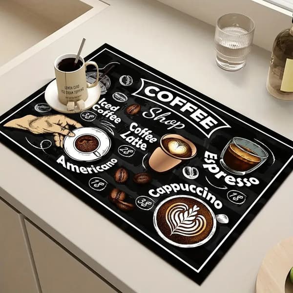 Dish Drying Mat Absorbent Coffee Machine Mat for Restaurant Kitchen 3