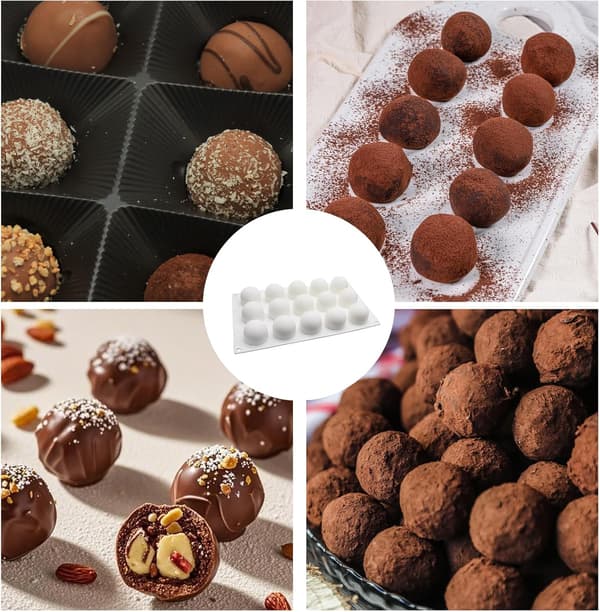 Silikonform Kuler 4cm – 15 Hull | For Sjokolade, Mousse & Dessert