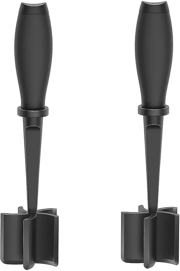 2-pack köttkvarn, 5 böjda blad köttfärsmosare, värmebeständig köttmosare
