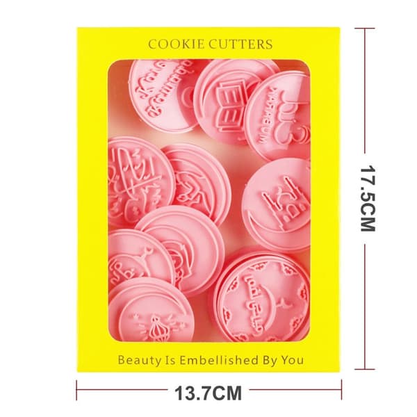 10 stk/sæt Eid Mubarak Kageforme Ramadan Mubarak Cookieforme