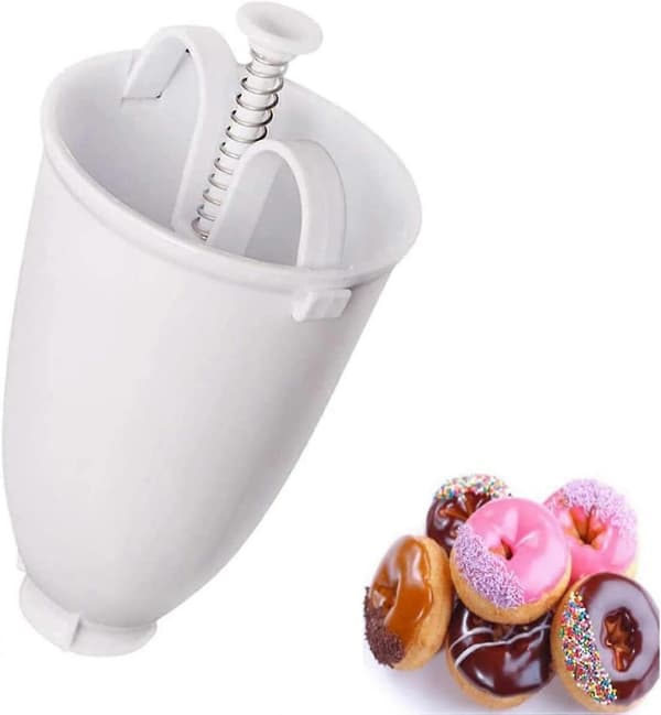 Plast Donut Form til DIY Bagning af Donuts, Køkkenredskab, Bageværktøj, Rustfrit Stål, Hvid