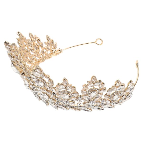 Barok bryllupskrone brudehoved tiara rhinsten til kvinder