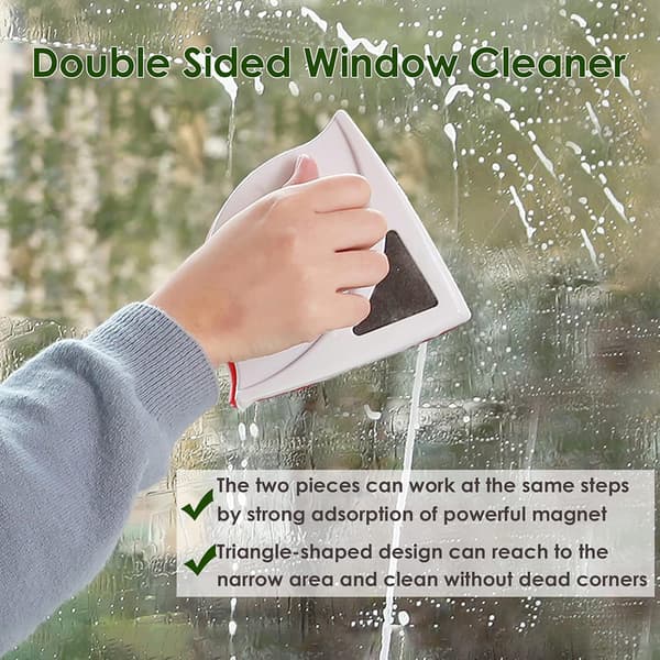 Magnetic Window Cleaner, Adjustable Double-Sided Window Cleaning