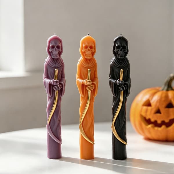 Halloween søjlelys silikoneforme kranieformede silikoneforme til bagning