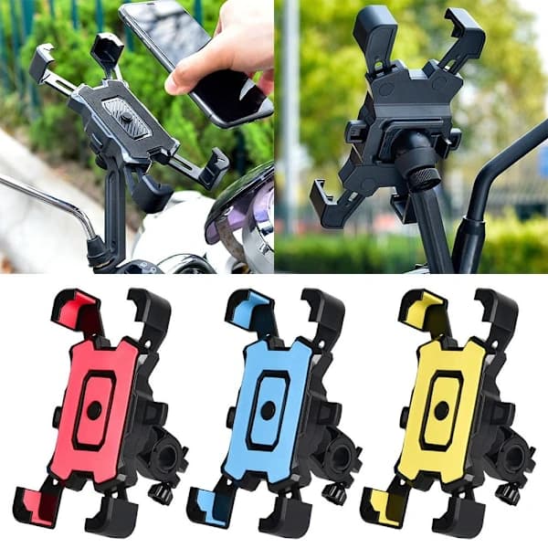 Motorcykeltelefonholder Stativ Cykel Mobiltelefonholder SORT Sort Til Styr - Til Styr