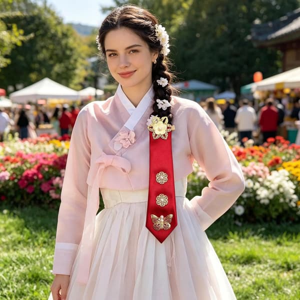 Korealainen Hanbok-panta hiusasuste perinteinen -