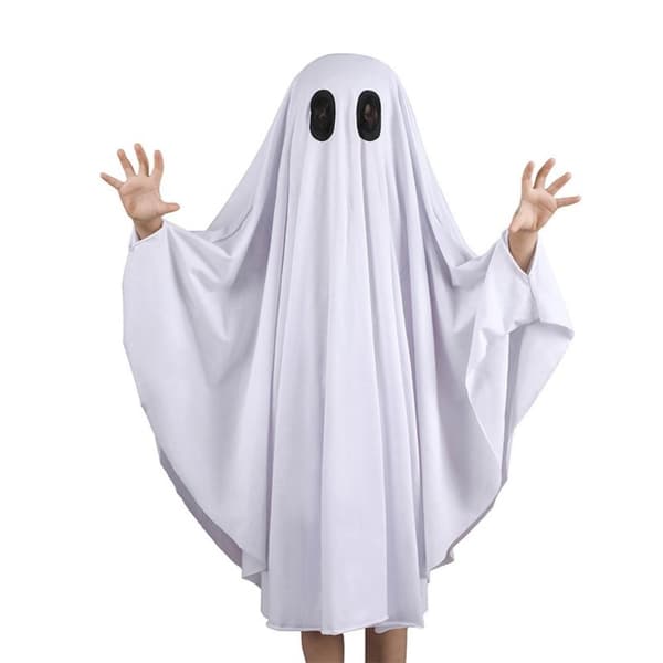 Halloween Spøgelseskostume kappe til børn i alderen 1-9 år