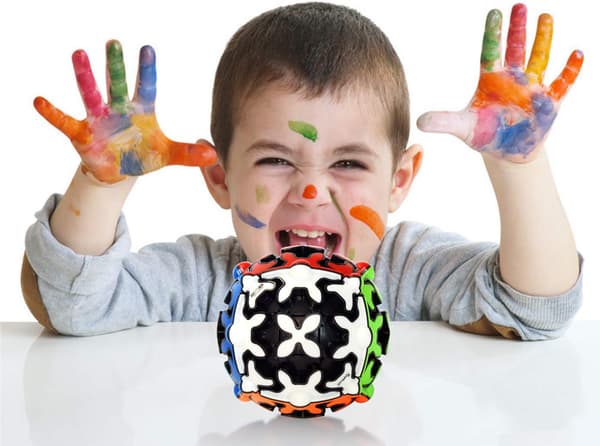 QY Toys 3x3 Gear Cube 3x3x3 Speed Magic 3D Gear Puzzle Magic