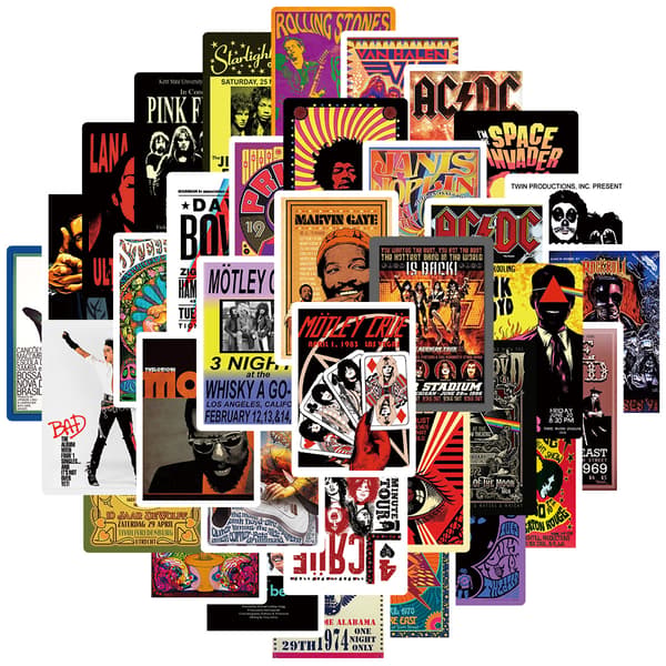 150 kappaletta rock-musiikin graffititarroja DXGHC