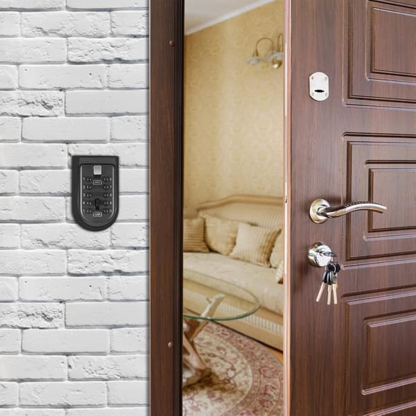 Key Cabinet Wall Mounted 10-Digit Push Button Combination Key Storage Security Lock Box for Indoor or Outdoor (Wall Mounted)