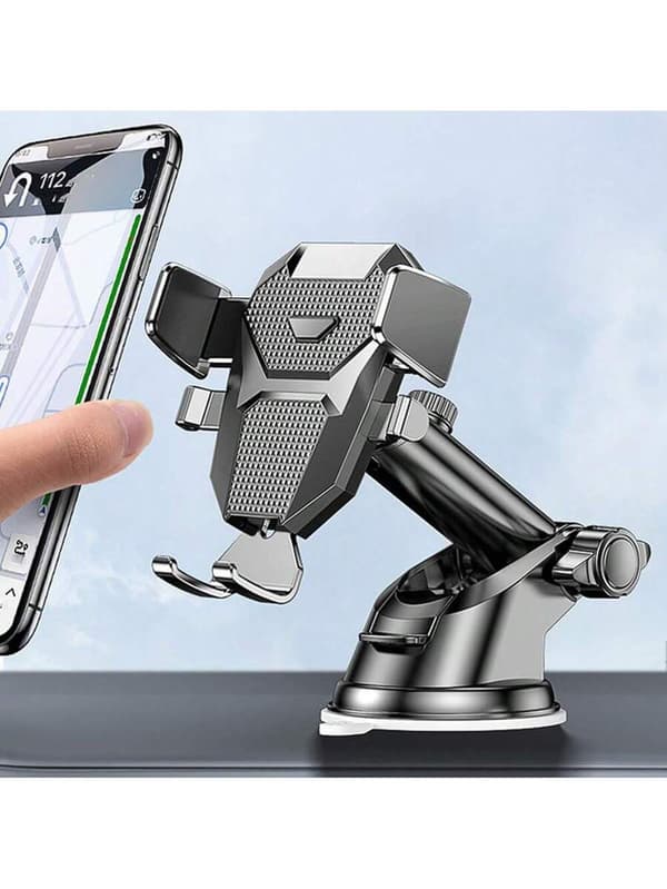 [66lbs Strong Suction Cup][Thick Case & Big Phone Friendly] Universal Car Phone Holder, Dashboard & Windshield Mount, Black Black one-size