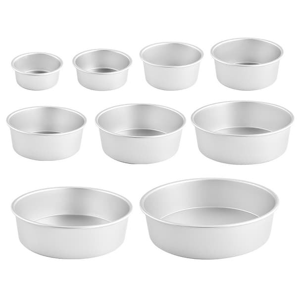 Rund bageform med solid bund til cheesecake, 7 tommer i diameter, sæt med 6 dele. 7inch
