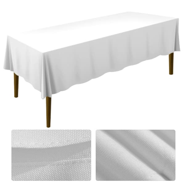 Førsteklasses duk i polyesterpoplin med vaskbar rektangulær duk, stoffduk til spisestuen med minimalistisk design for forbedring