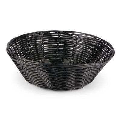 Bread Basket Basket Black Plastic Braided 19 cm