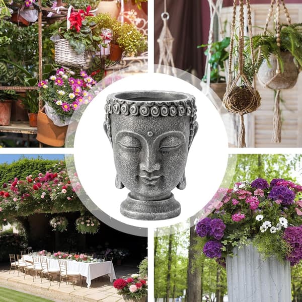 Hodeplanter i Buddha-design harpiks morsom -