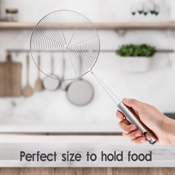 Alsidig si i rustfrit stål/skimmer/øse til madlavning og friturestegning (15 cm)