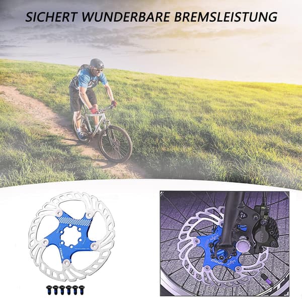 Sykkelbremseskive 180mm MTB-sykkeltilbehør (Blå)