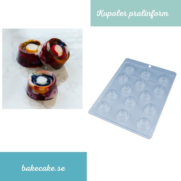 Pralinform Kupol Chokladform 14st - BWB 9410 Transparent Transparent transparent