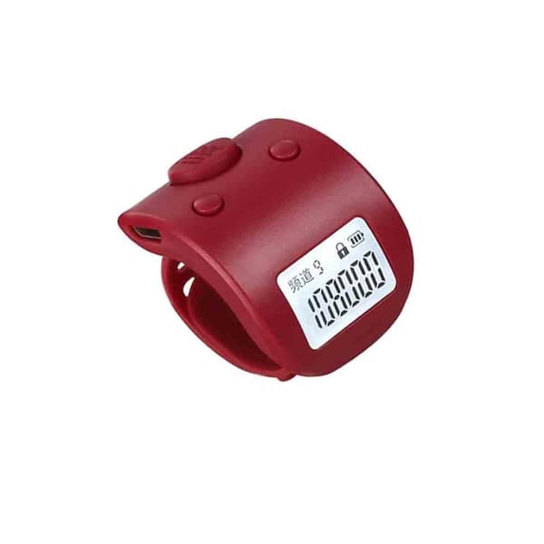 Räknare handpressavläsning elektronisk digital display fingerring räknepunktanordning (röd) -