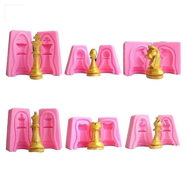Schackform Silikoneform Fondantler Kagebagning Epoxyforme DIY Dekoration