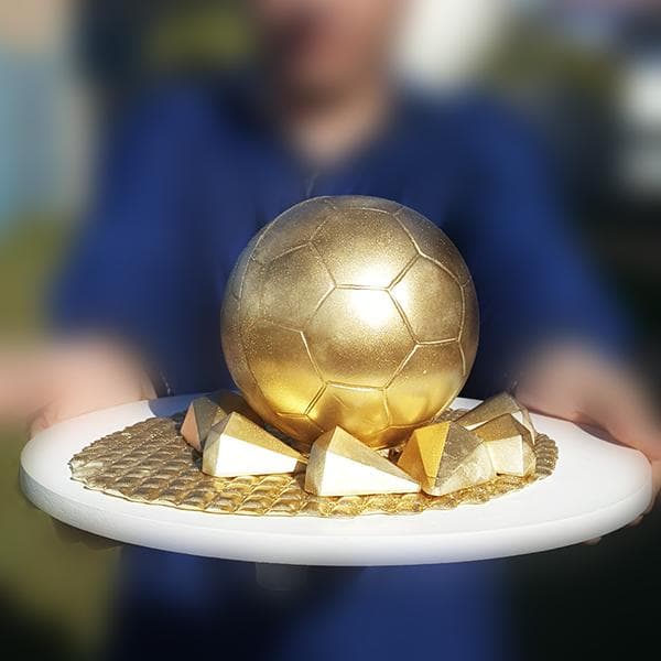 Pralineform Fodbold 300g - Chokoladeform - BWB 810 - Special 3-delt form Transparent transparent