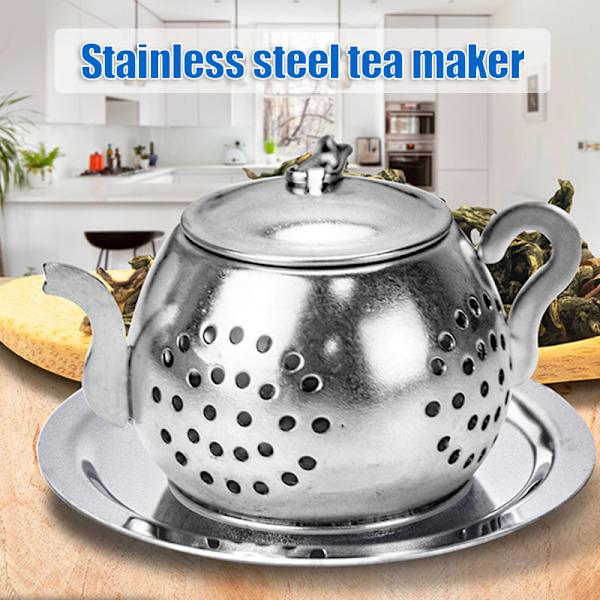 Løsbladste-infuser tekande formet rustfrit stål tebold-infuser & madlavningsinfuser med kæde til teisme