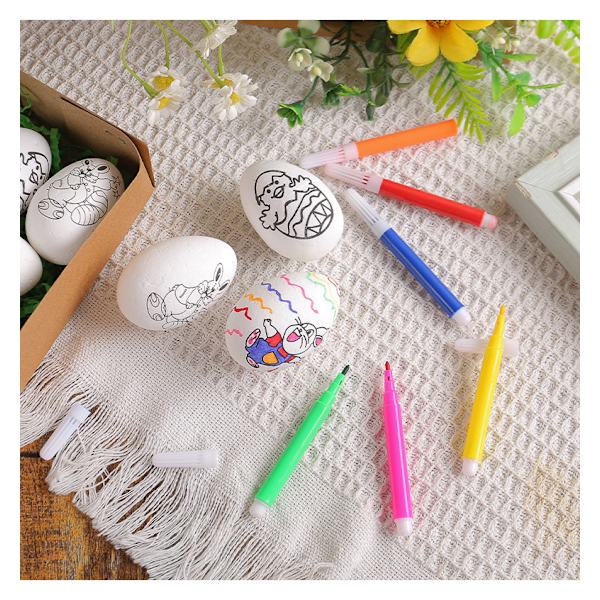 DIY Easter Hand-Painted Eggs (White Egg with Chick Design)