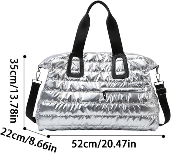 sportsbag for menn, vanntett, stor handlepose, sølv, Se référer descriptif, se beskrivelse sølv - Silberfarben