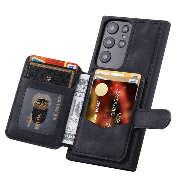 (Galaxy S22, Bog Sort) Etui til Samsung Galaxy S22 5G, Samsung S