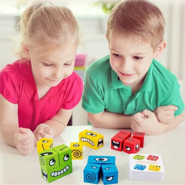 Blikæske - Årtiers ansigtsændrende terningkonstruktion til børn, brætspil, puslespil[DB]
