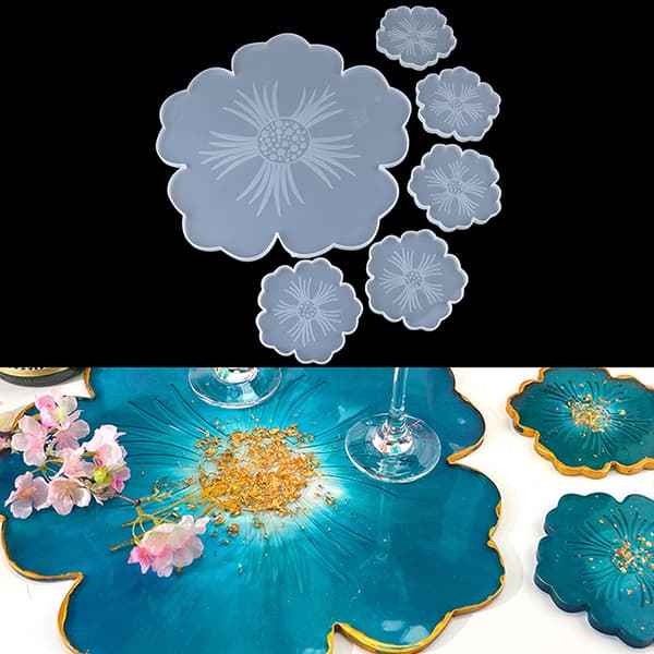 Sakura tebakke-underlag form til gør-det-selv epoxyharpiks M N1