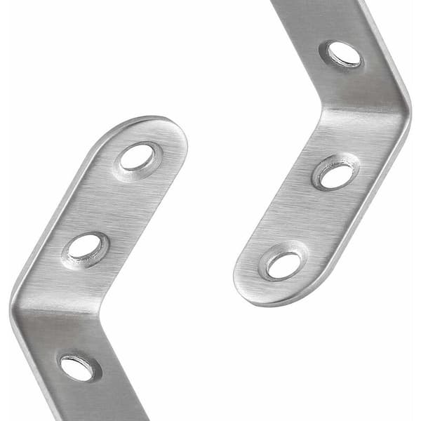 13 stk. rustfri fastgørelsesbeslag 40x40mm, hjørneforstærkninger til fastgørelse og reparation af møbler, forstærkning af samlinger, sølv