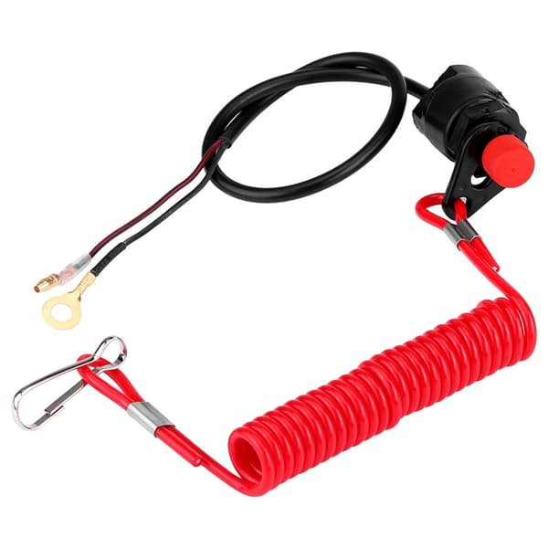 Boat Kill Switch, Emergency Stop Engine, Outboard Kill Switch, Safety Kill Switch, with Lanyard, for ATVs, Motorcycles