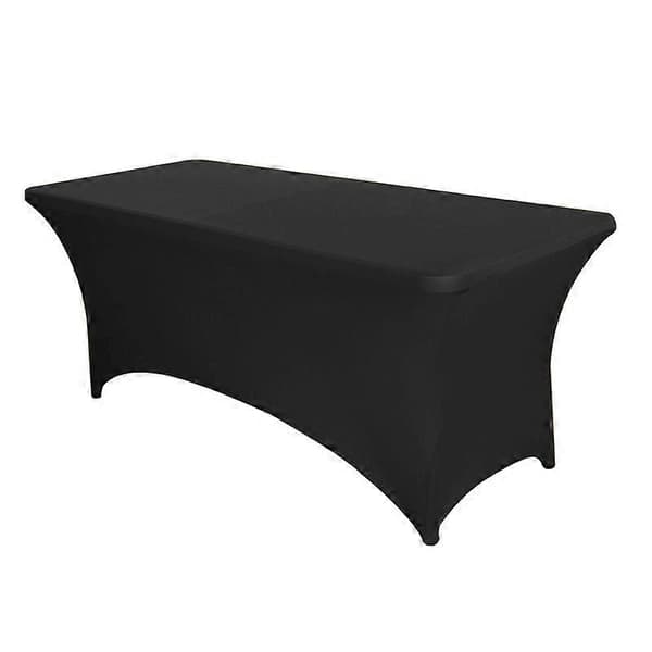 (1-pak, sort) Utopia Kitchen Strækdug [153 cm] Polyester- og Spandex-bordbetræk - Maskinvaskbar og krølbestandig