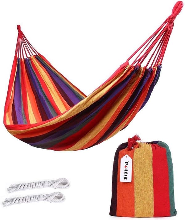 Brazilian Hammock Soft Cotton Canvas Outdoor Double Width 2 Person