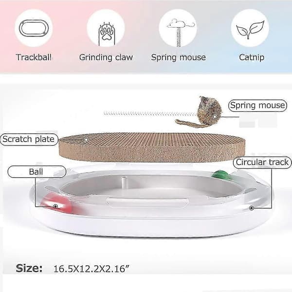 Kattleksak Catch Ball Roller Track Kattboll Torn Pusselset Skivspel Bordsdesign Sensorisk