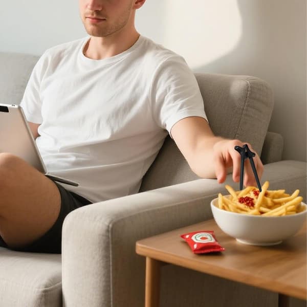 4 Stykker Snacks Fingerpinde til Spillere, Chips Snacks Tænger, Ikke-Snavsede Håndtilbehør Spisepinde, Dovne Finger Spisepinde til Arbejde Spil