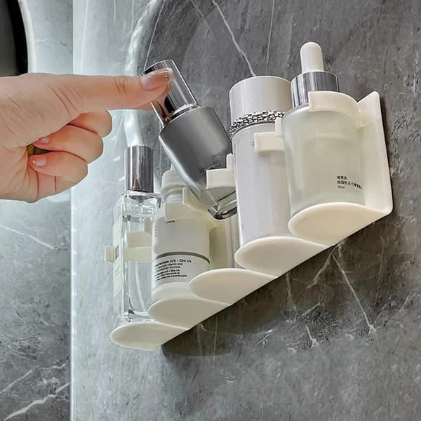 Cosmetic Organizer with 5 Grid Clip-on Space-Saving Organizing Rack for Kitchen Bathroom 1pc 1pc