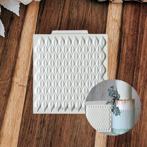 Seamless Scandi Leaves Silicone Mould | Leaf Pattern Mat Silicone Mould 110