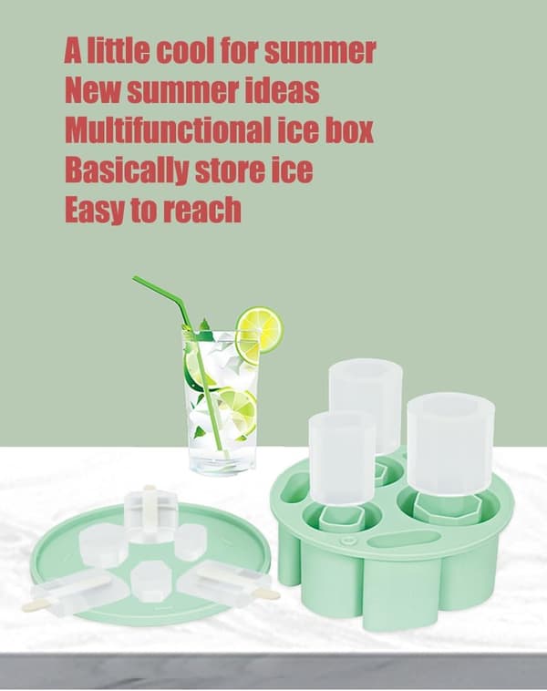 Isbitsformar Polygon Hexagon Rund Form Isbitsformar Istillverkning Frys Isblock Silikonform ispinne isglass