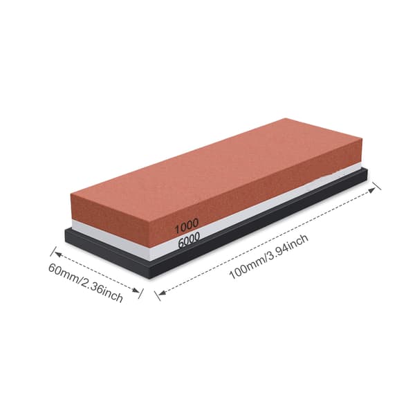 Whetstone / Sharpening Stone Knife Sharpener with Holder and Sharpening Guide Red Grit 1000/6000 Red Red Grit 1000/6000
