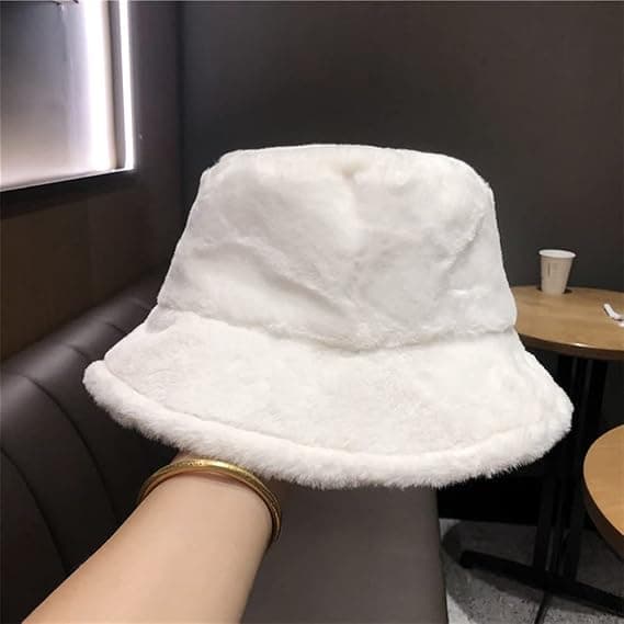 Vinterfårskind Ruskind Spandhat Fluffy Fuzzy Varm Hat Plys Fisk