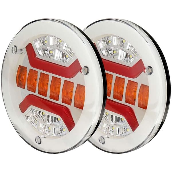 2-delt 43 LED lastbil baglygte til trailer campingvogn autocamper stopbremse DRL blinklys