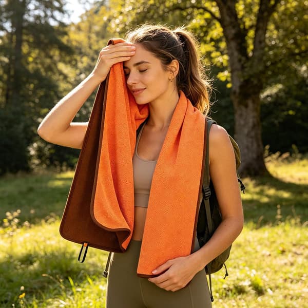 Forfriskende håndklæder til varmt vejr, 30 x 100 cm, bløde, åndbare orange - Orange