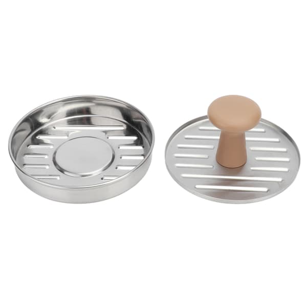 Stainless Steel Hamburger Meat Press, Burger Patty Maker with Plastic Handle