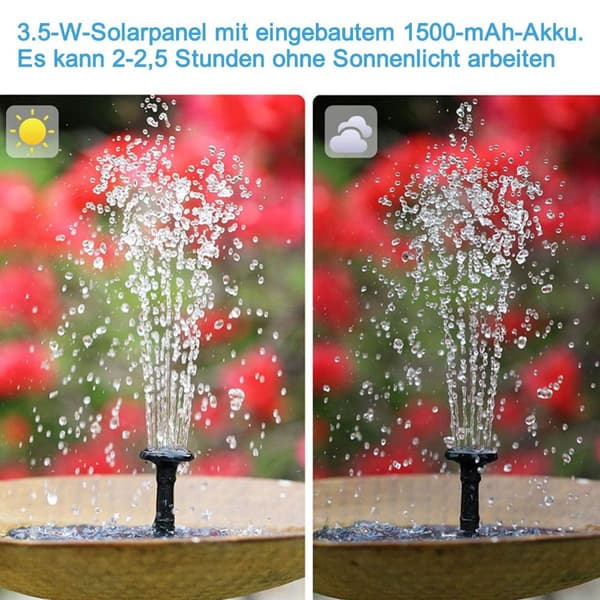 Soldrevet springvandspumpe, flydende solcellevandpumpefontæne