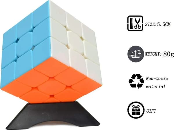2 kpl Rubikin kuutio 3x3|2x2 ilman tarroja, kuutiolelut lapsille