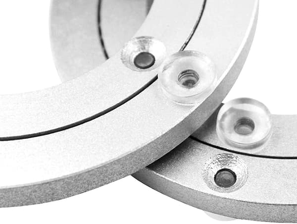 Kraftig rund glat spisebordsdrejeskive i aluminiumslegering - 12